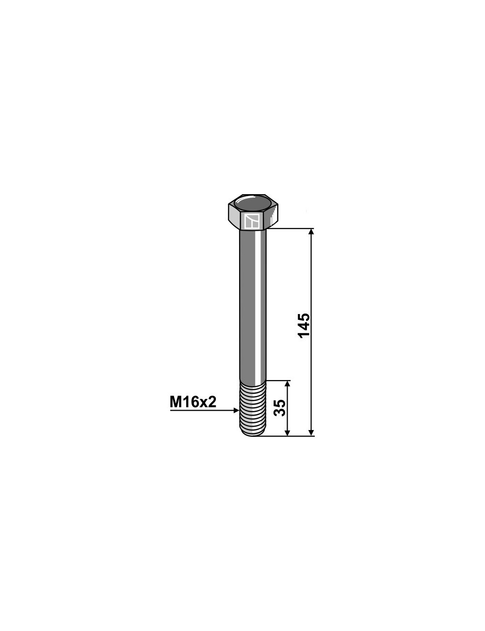 Boulon M16x2 x 145- 10.9