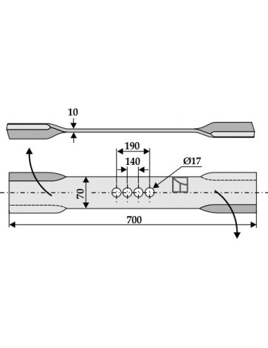 Couteau torsadé