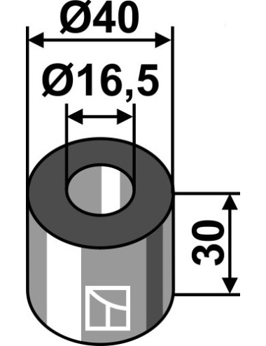 Entertoise Ø40x30xØ16,5