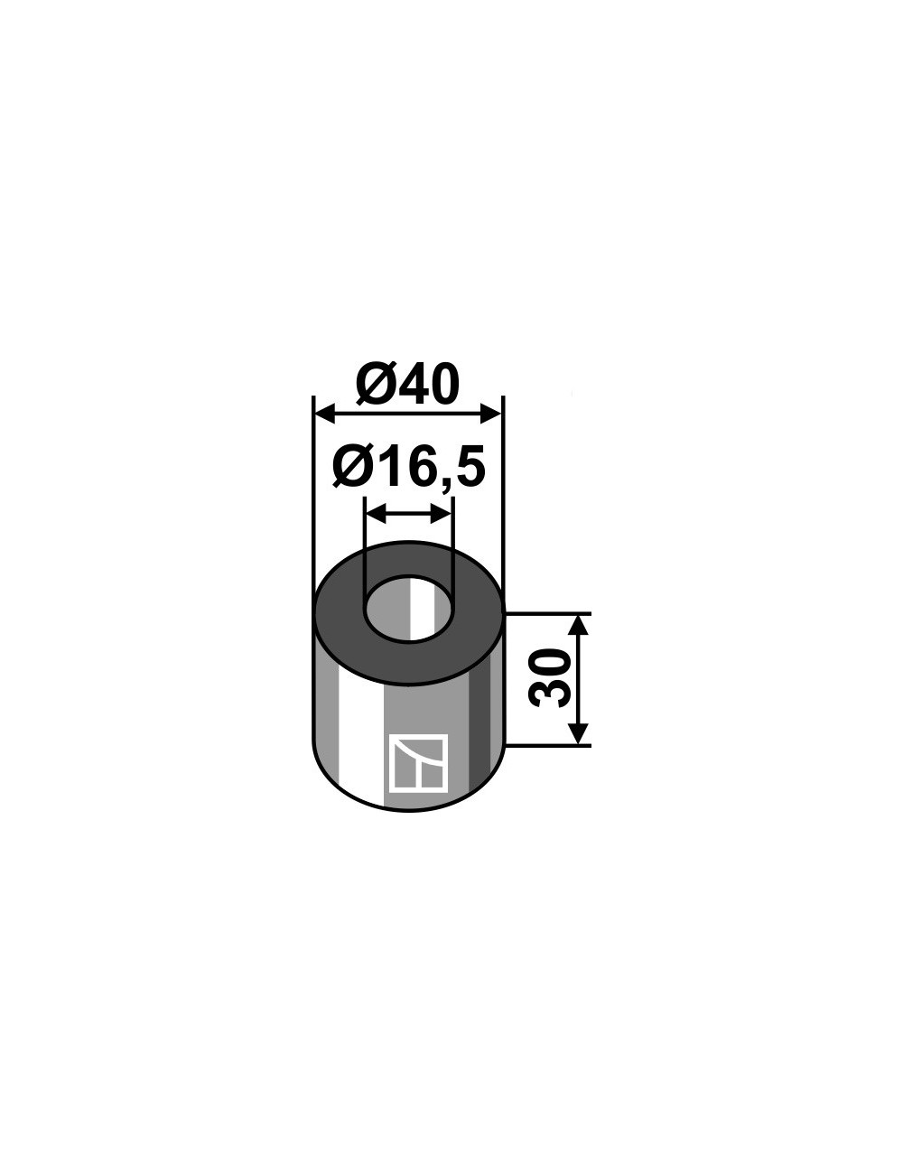 Entertoise Ø40x30xØ16,5