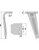 Dent pour herses rotatives, modèle gauche