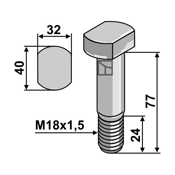 Boulon M18x1,5 - 10.9