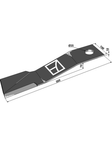 Couteau 560mm - gauche