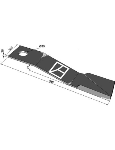 Couteau 560mm - droit