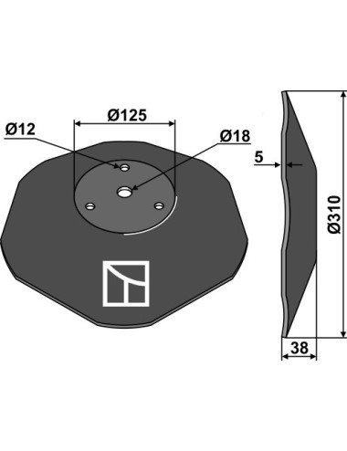 Disque de coupe Ø310x5