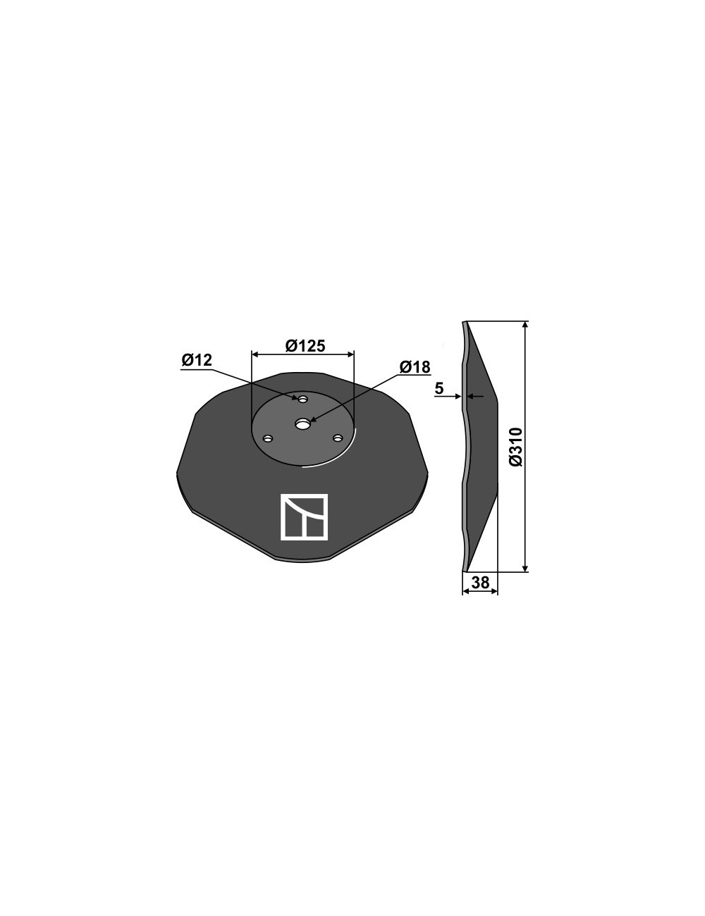 Disque de coupe Ø310x5