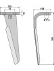 Dent pour herses rotatives, modèle gauche