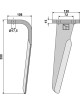 Dent pour herses rotatives, modèle droit