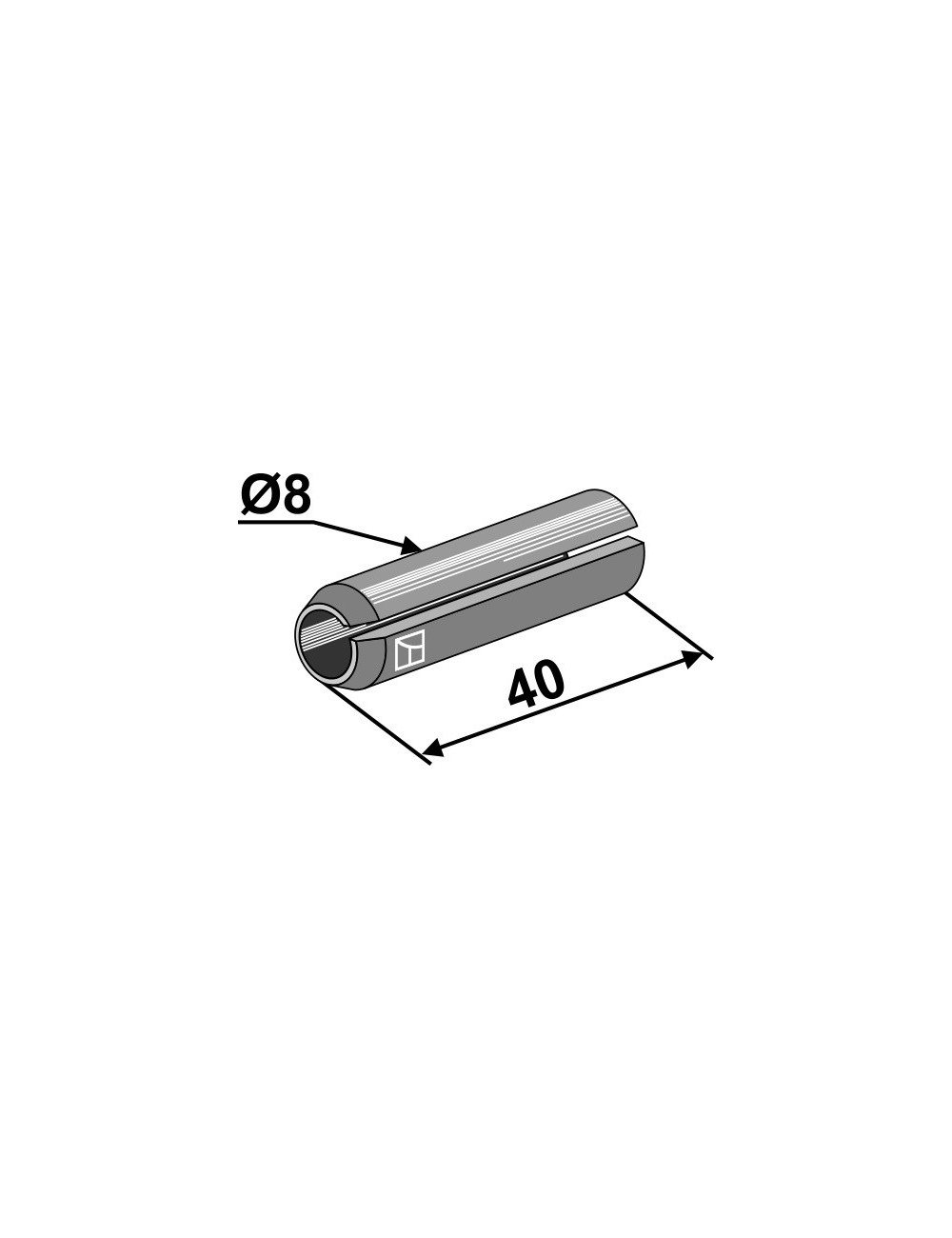 Goupille de serrage - Ø8x40