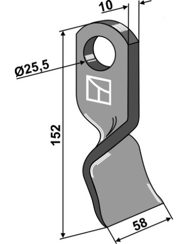 Couteau torsadé