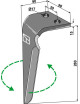 Dent pour herses rotatives, modèle gauche