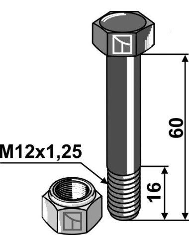 Boulon avec écrou à...
