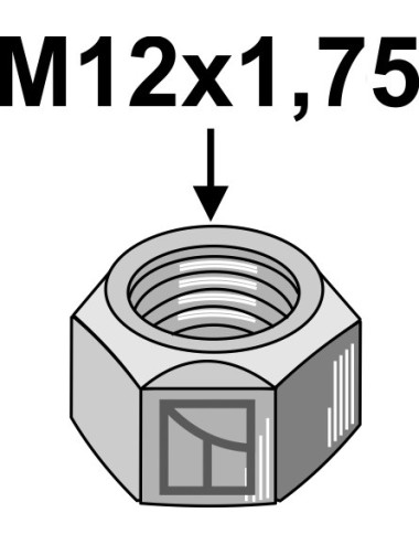 Écrou à freinage interne - M12 - 10.9