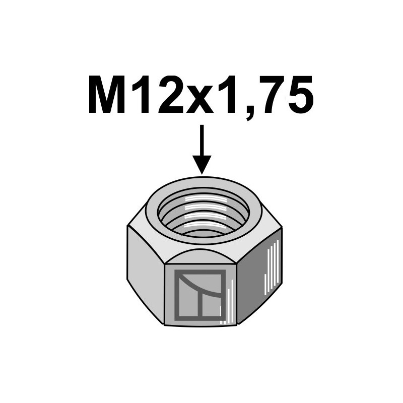 Écrou à freinage interne - M12 - 10.9