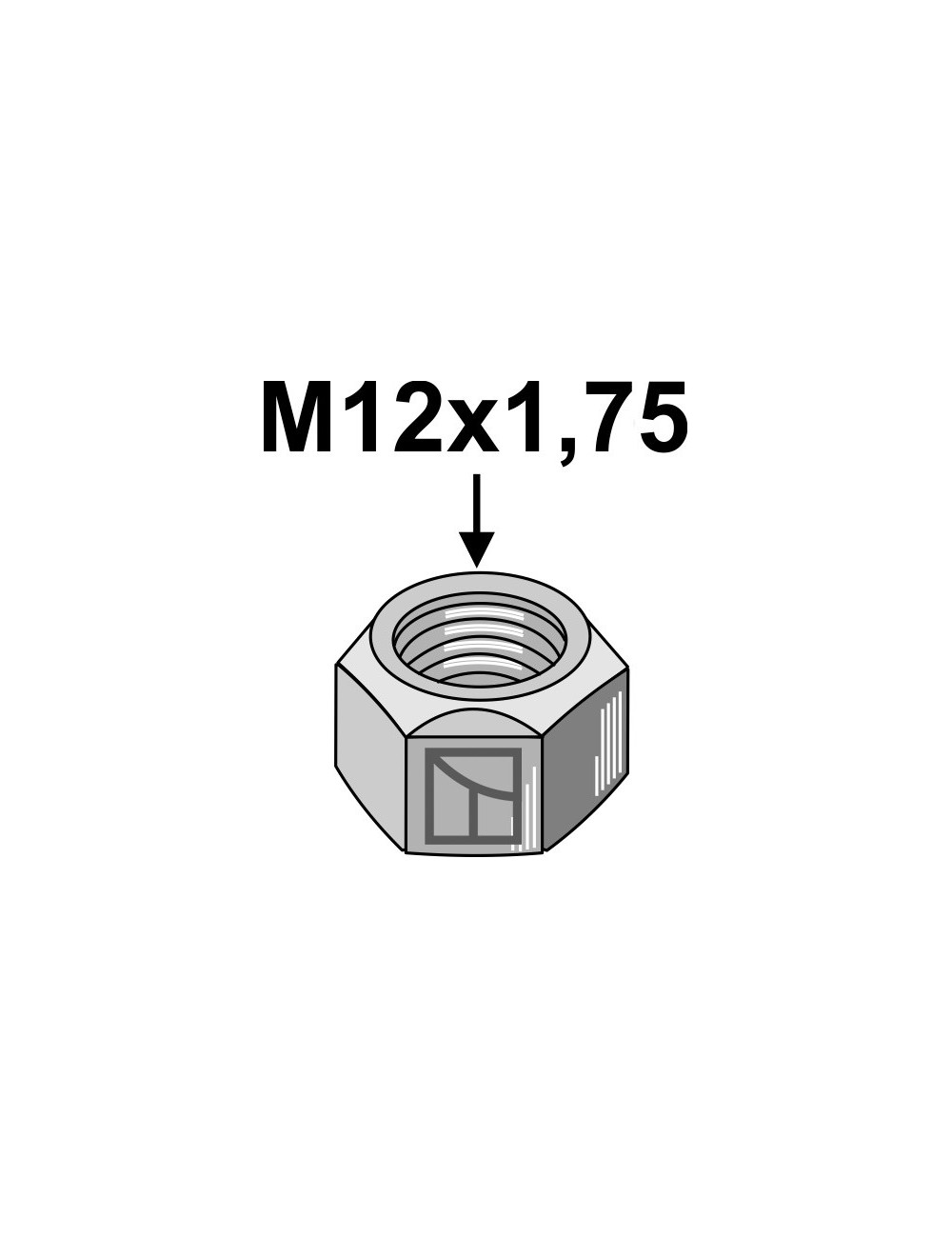 Écrou à freinage interne - M12 - 10.9