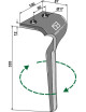 Dent pour herses rotatives, modèle droit