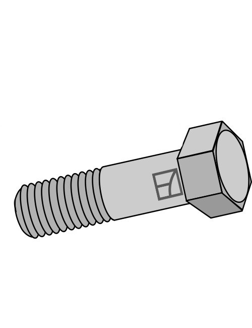 Boulon à tête hexagonale avec filet fin - M12x1,25X45 - 12.9