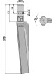 Dent pour herses rotatives, modèle gauche