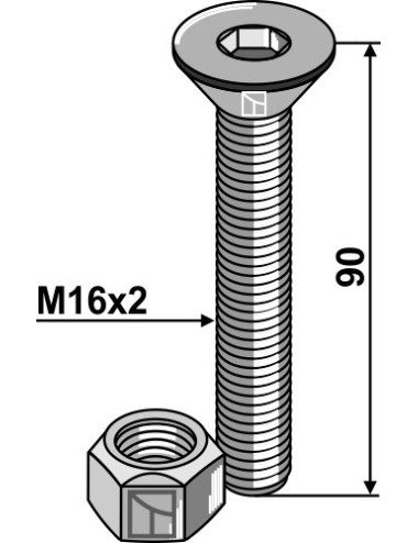 Boulon à six pan creux