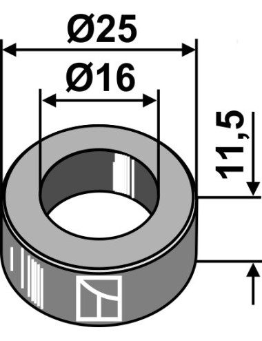 Entretoise Ø25