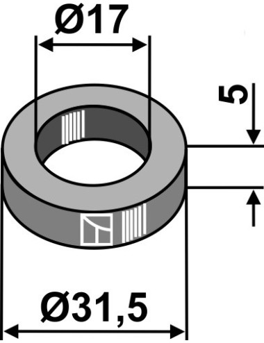 Rondelle Ø31,5x5xØ17