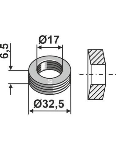 Rondelle élastique Ø32,5x6,5xØ17