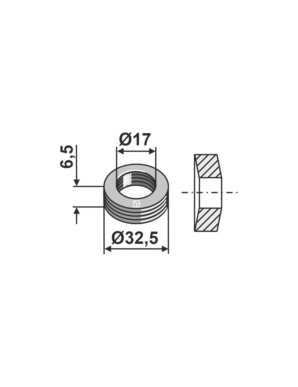 Rondelle élastique Ø32,5x6,5xØ17