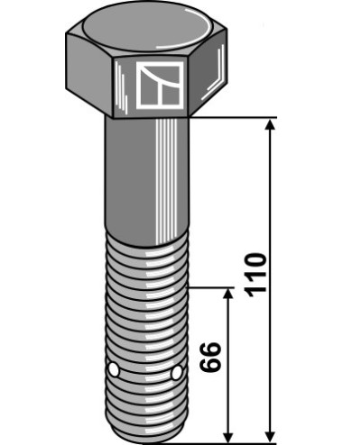 Boulon à tête hexagonale -...