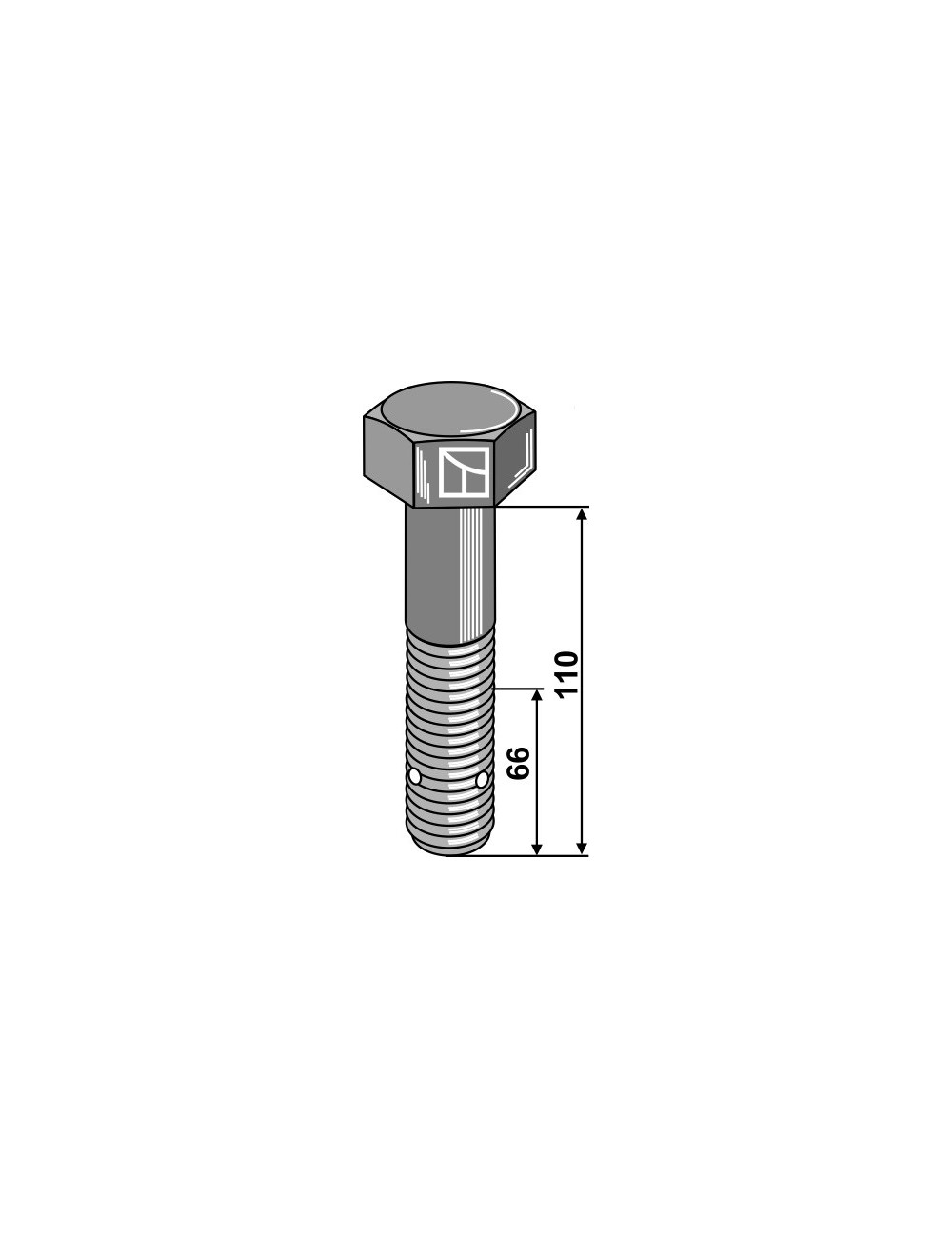 Boulon à tête hexagonale - M24x3 - 10.9
