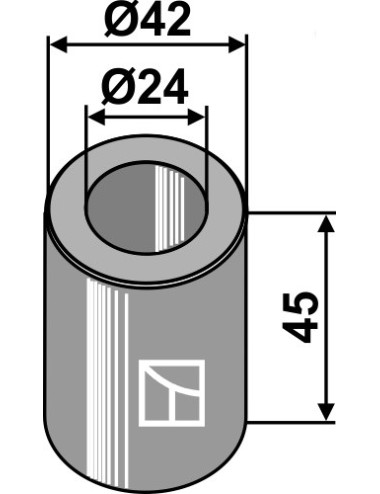 Entretoise emboîté Ø42x45