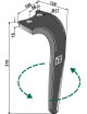 Dent pour herses rotatives, modèle gauche