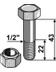 Boulon avec écrou à freinage interne - 1/2''UNF