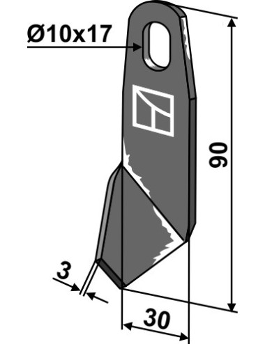 Couteau ailé - droite