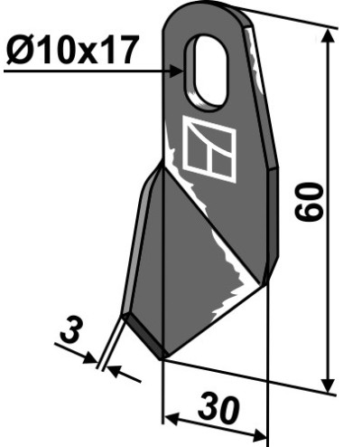 Couteau ailé - droite