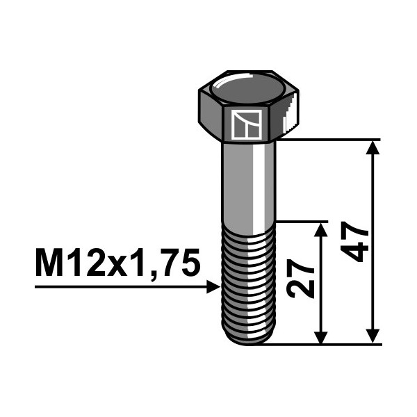 Boulon - M12x1,75 - 10.9