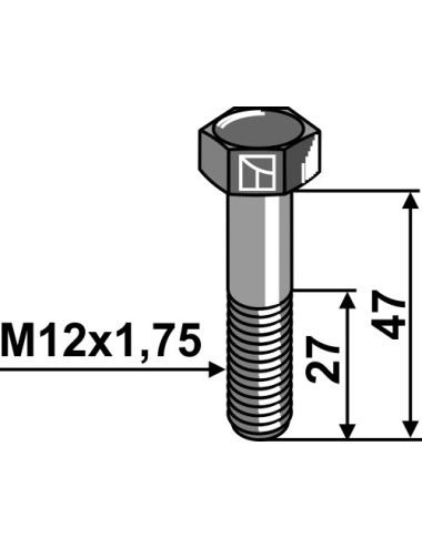 Boulon - M12x1,75 - 10.9