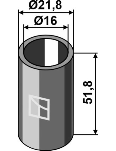 Entertoise Ø21,8x51,8xØ16