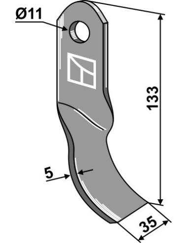 Couteau tordadé