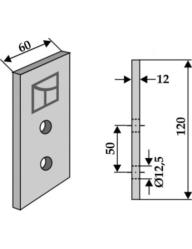 Couteau pour fossoyeuse