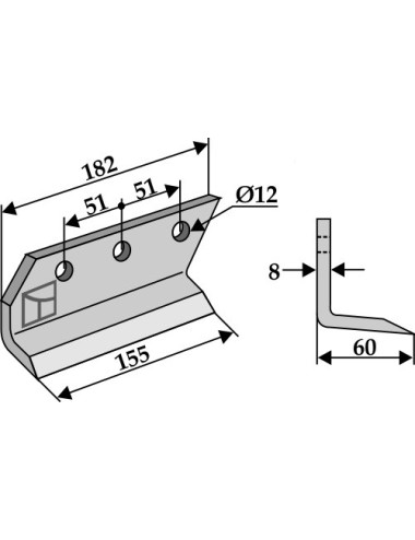 Couteau pour fossoyeuse