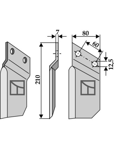 Couteau pour fossoyeuse