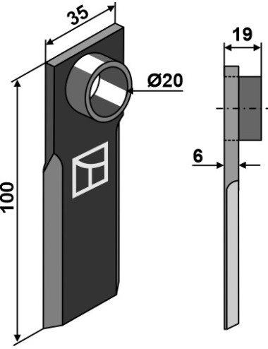 Couteau broyeur de paille