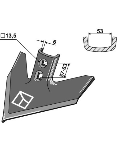 Soc triangulaire 200 x 6