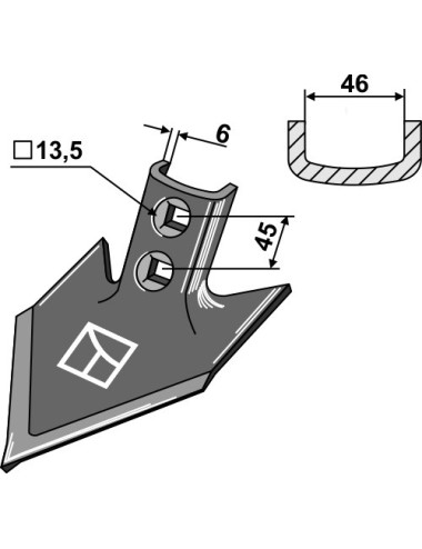 Soc triangulaire 100 x 6