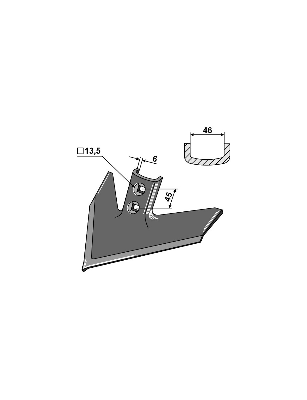 Soc triangulaire 180 x 6