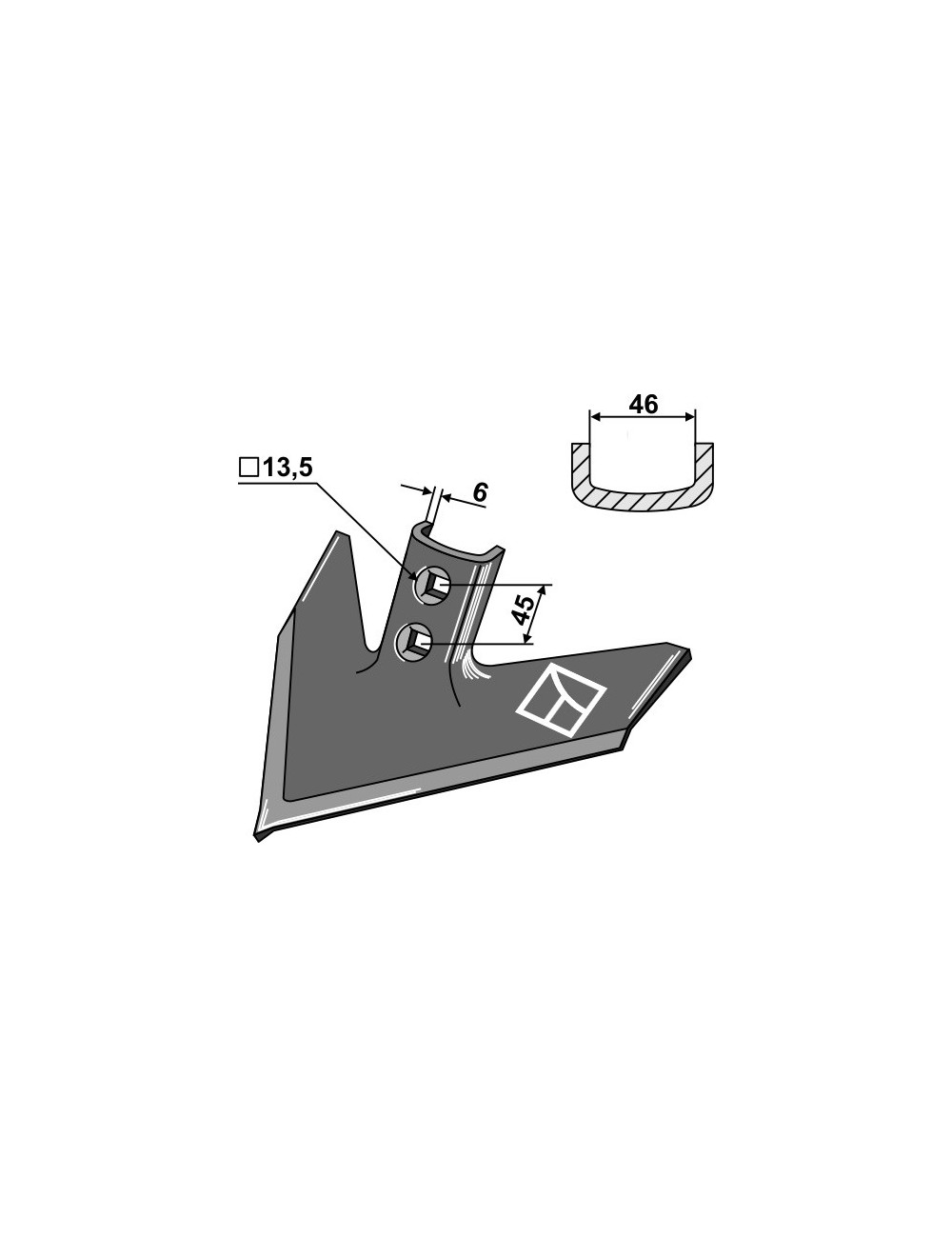 Soc triangulaire 240 x 6