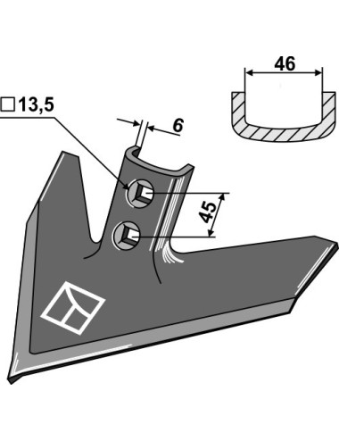 Soc triangulaire 254 x 6