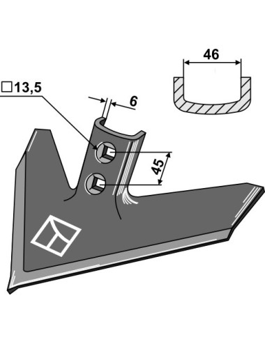 Soc triangulaire 280 x 6