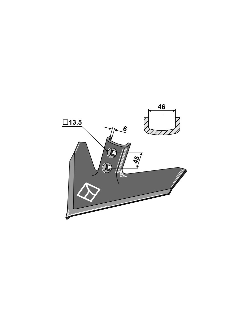 Soc triangulaire 280 x 6