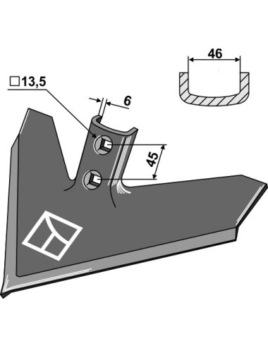 Soc triangulaire 330 x 6